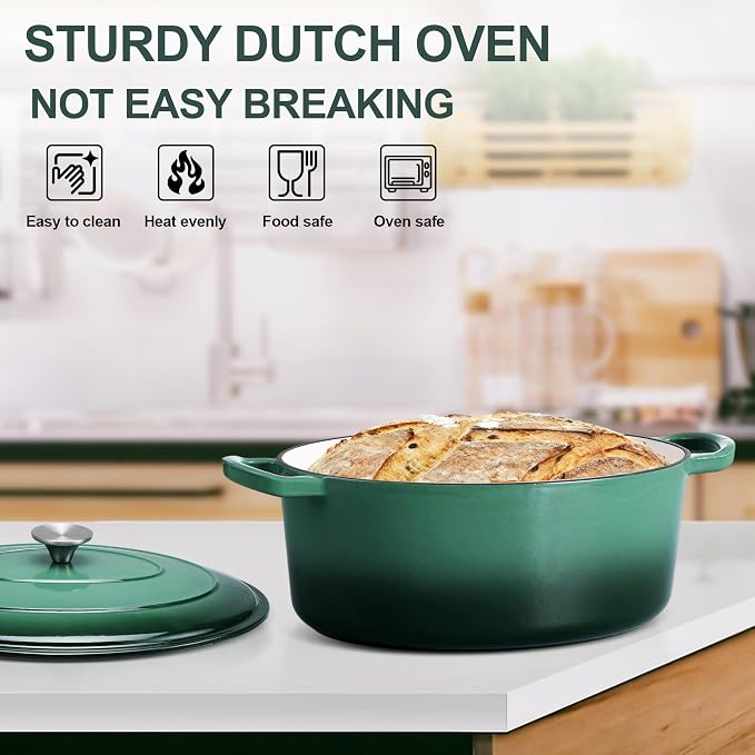 E-far 7QT Oval Dutch Oven Pot - Image 7