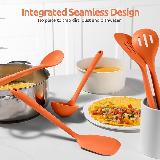 Silicone Kitchen Cooking Utensil Set: U-Taste 600ºF Heat Resistant 13.6in Extra - Image 7