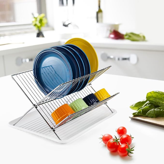 Youeon Foldable Dish Drying Rack - Image 8