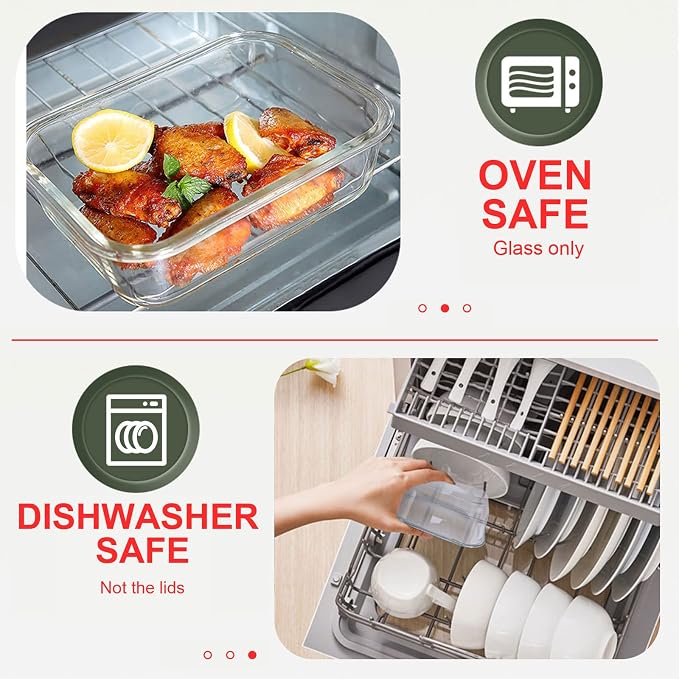 KOMUEE 30 Pieces Glass Food Storage Containers Set, Meal Prep Containers Set - Image 4