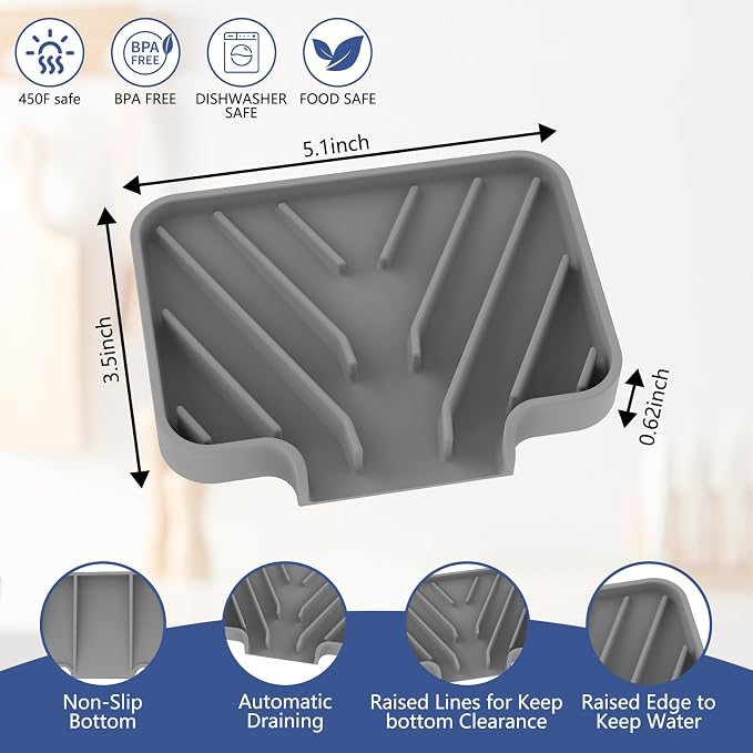 JACZZO Silicone Soap Dish for Shower and Bathroom - Image 2