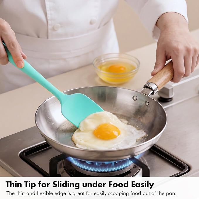 Silicone Spoon Spatula Set: 600ºF Heat Proof Food Grade Baking Essentials - Image 6