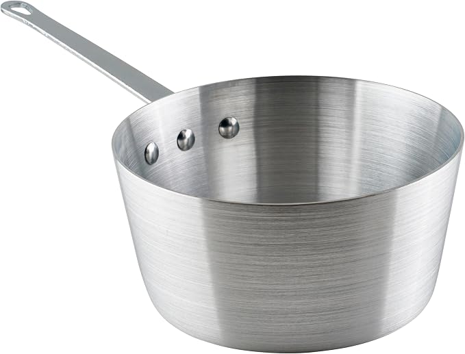 Winco Heavy-Duty Aluminum Tapered Sauce Pan, 3.75 Quart by Winco