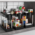 3 Pack Under Sink Organizers and Storage, 2 Tier Bathroom Cabinet Organizer by Unknown