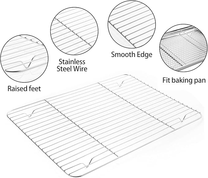 Stainless Steel Baking Sheet Tray Cooling Rack - Image 4