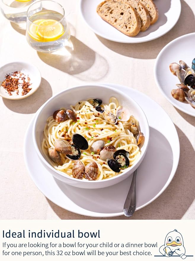 LE TAUCI Pasta Bowls 32 oz, Salad Bowls Set - Image 2