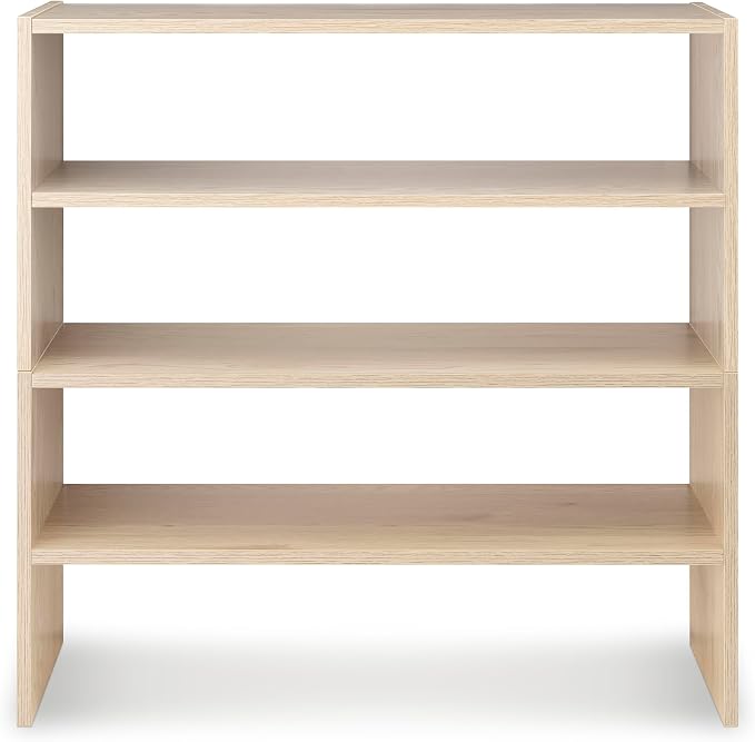 Whitmor Wood Stackable 2-Shelf Shoe Rack, 24 inches - Image 6