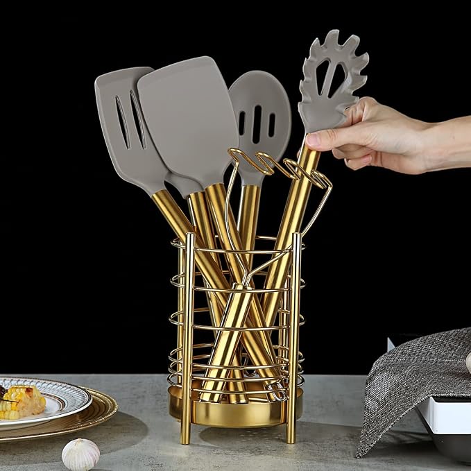 Gold Kitchen Utensils Set, Berglander 38 Pieces Non-stick Silicone Cooking - Image 9
