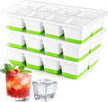 Ice Cube Tray with Lid, Alinana 3-Pack Upgraded Large Silicone Ice Cube Tray by Alinana