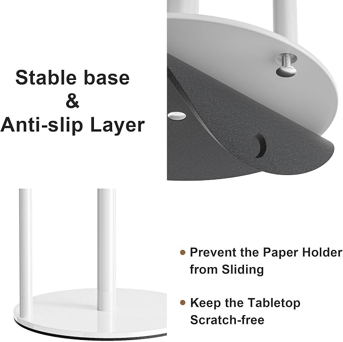 Paper Towel Holder White Kitchen Roll Holder, Paper Towel Holder - Image 5