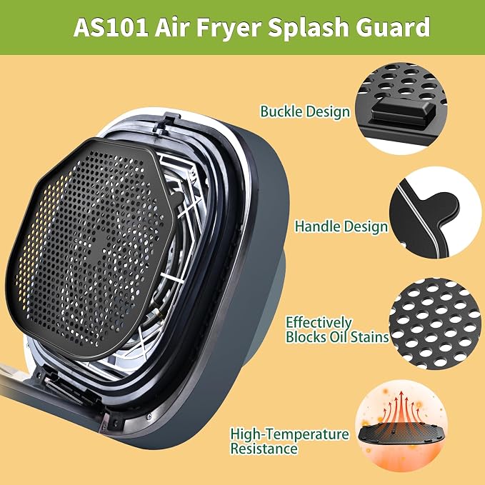 2 PCS Silicon Splatter Shield for Ninja Crispi Pro Air Fryer, Heat-Resistant - Image 4