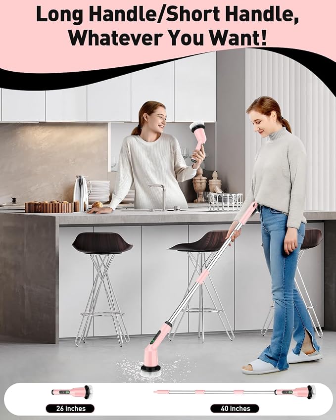 Electric Spin Scrubber for Cleaning Bathroom, Shower Scrubber Cordless Cleaning - Image 5