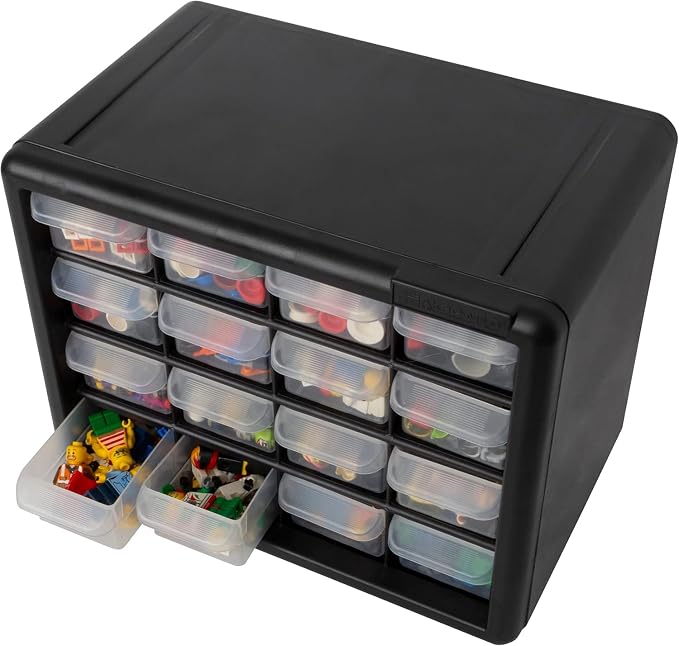 Akro-Mils 16-Drawer Plastic Storage Cabinet | 10-1/2 x 6-1/2 x 8-1/2 Inch | - Image 10