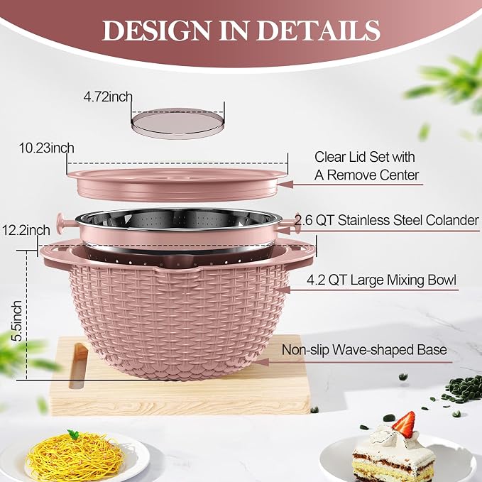 4-1 Strainer Bowl with Lid Set - Image 8