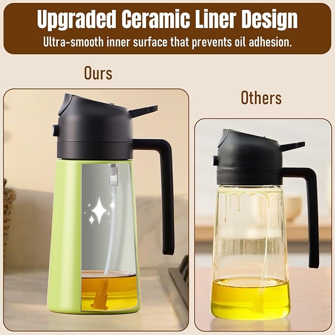 PARACITY 2 in 1 Oil Dipenser Bottle, Stainless Steel - Image 3