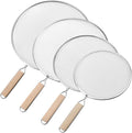 Oedema Set of 4 Splatter Screen Stainless Steel Grease Splatter Guard Fine Mesh by OEDEMA