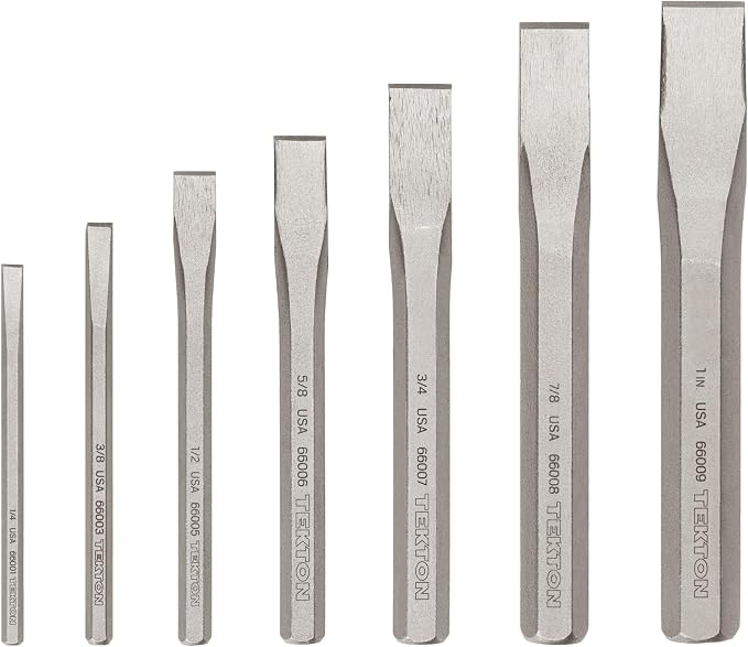 TEKTON Cold Chisel Set, 7-Piece | PNC91004 | Made in USA by TEKTON