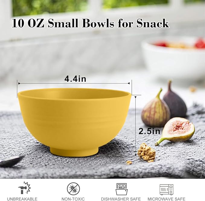 Wrova wheat straw icecream bowls 10oz set of 8 - Image 2