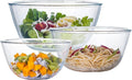 Homwin Glass Mixing Bowl Set for Baking 3-Piece Salad Bowl Set, High by Homwin