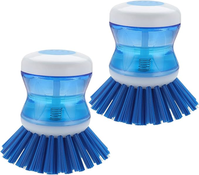Dish Brush with Soap Dispenser for Dishes Pot Pan Kitchen Sink Scrubbing by YeuDeuy