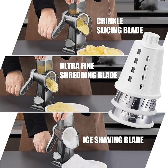 KEOUKE Rotary Cheese Grater Pro 6 in 1 - Image 2