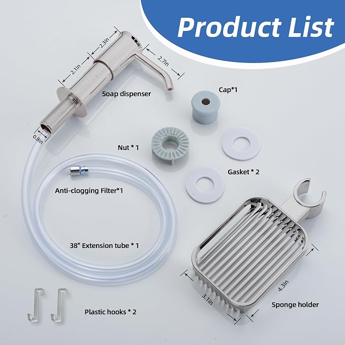 Soap Dispenser for Kitchen Sink, Built in Soap Dispenser Pump - Image 6