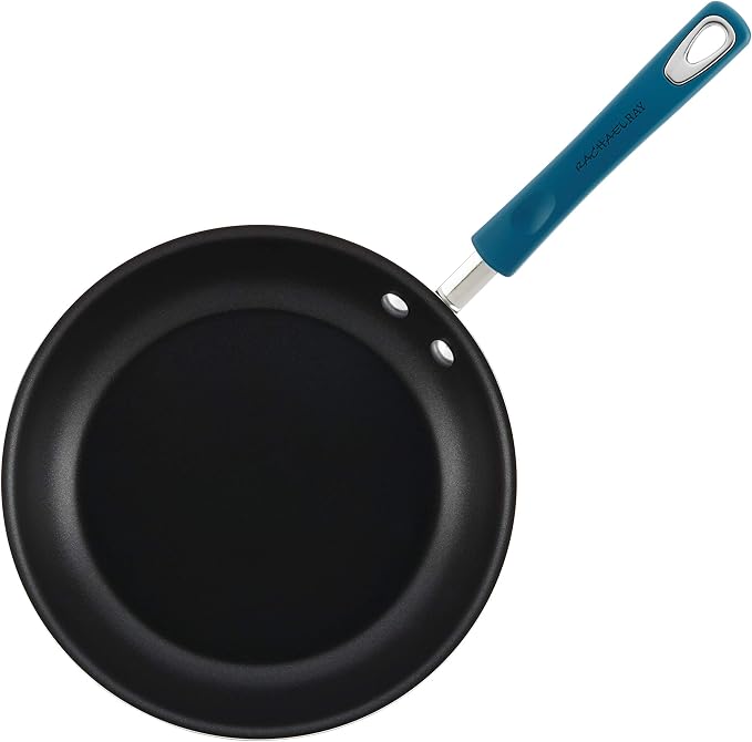 Rachael Ray Brights Nonstick Cookware Pots and Pans Set, 10 Piece, Marine Blue - Image 5