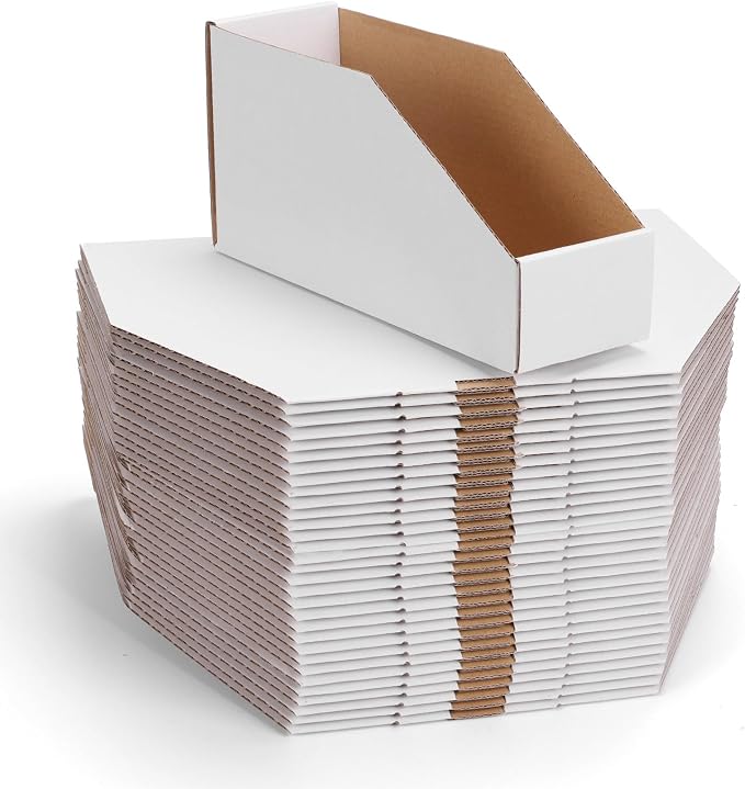 ZBEIVAN Cardboard Storage Bins Boxes 35 Packs 9.4x3x4.5 Inches, Easy Assembly by ZBEIVAN