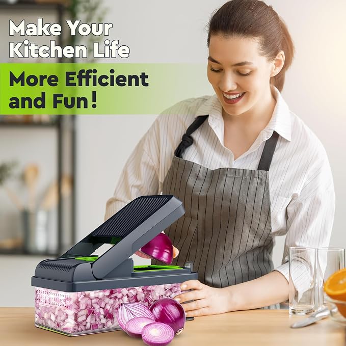 MealHelper 12-in-1 Vegetable Chopper, 7 Blade Veggie Chopper, Practical Food - Image 7