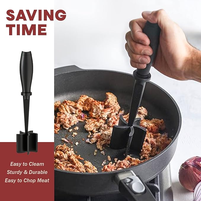 2 Pcs Meat Chopper, Upgrade Hamburger Smasher, Premium Heat Resistant Meat - Image 4