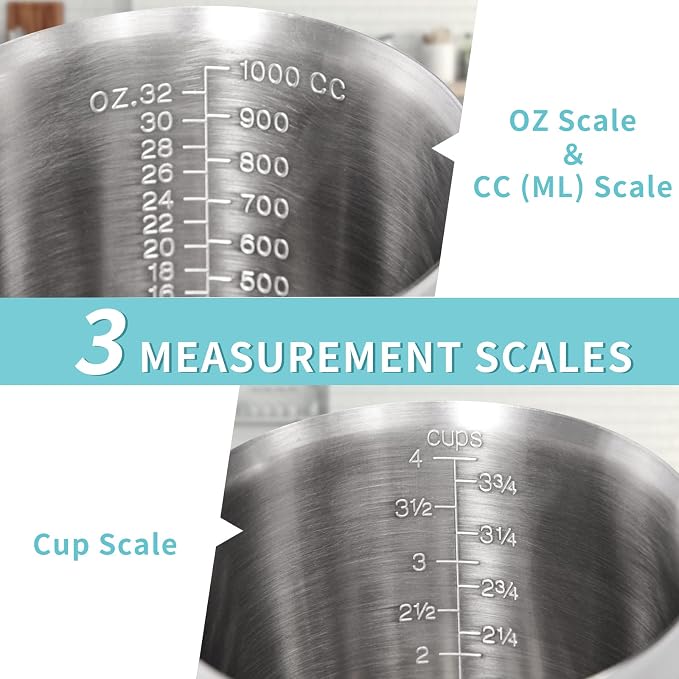 Newness Measuring Cup, Stainless Steel Measuring Cup - Image 2