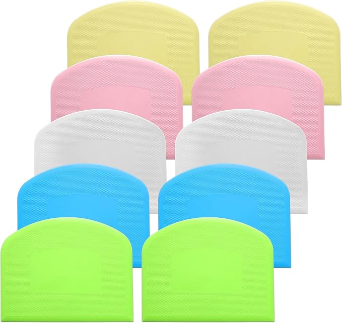 10 Pcs Plastic Bench Scraper for Baking by Unknown