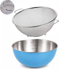 304 Stainless Steel Kitchen Colander Set, 3.5QT Colander by JULIPRO