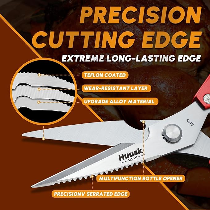 HUUSK Kitchen Scissors for Food - Image 3