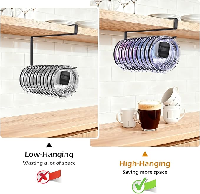 Tumbler Lid Organizer, Kitchen Space-Saving Cup Holder, Organizers - Image 5
