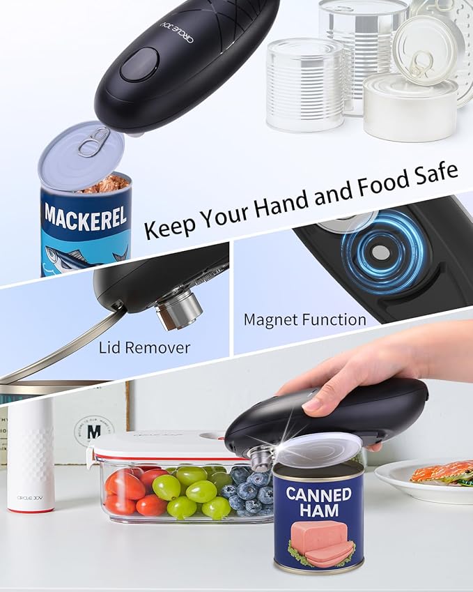 CIRCLE JOY Electric Can Opener, One-Touch Automatic Can Opening - Image 4