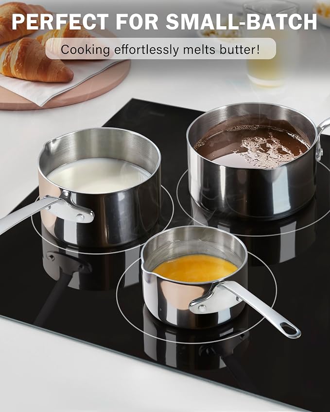 Cooks Standard Stainless Steel Butter Warmer Pot Set, 0.15/0.29/0.46/0.68 QT - Image 6