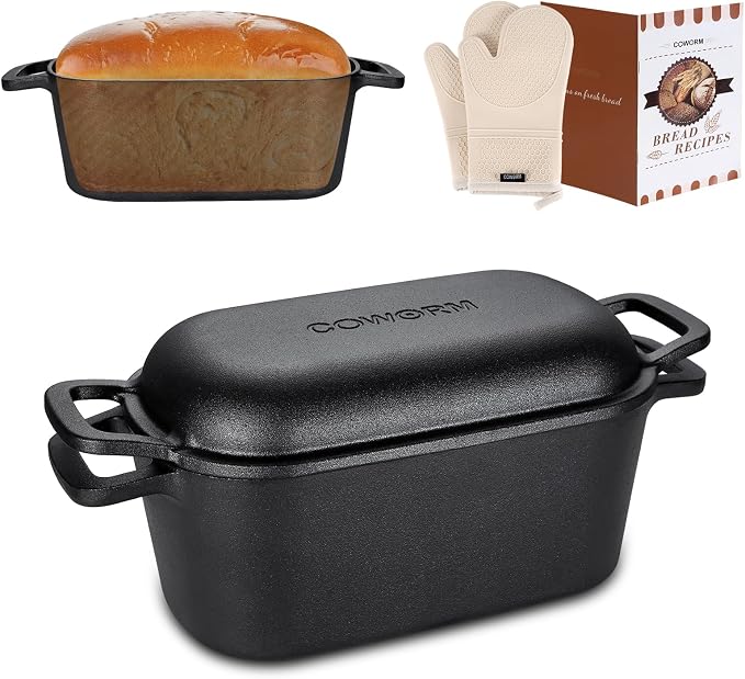 3.6QT Oval Dutch Oven for Bread Baking by COWORM