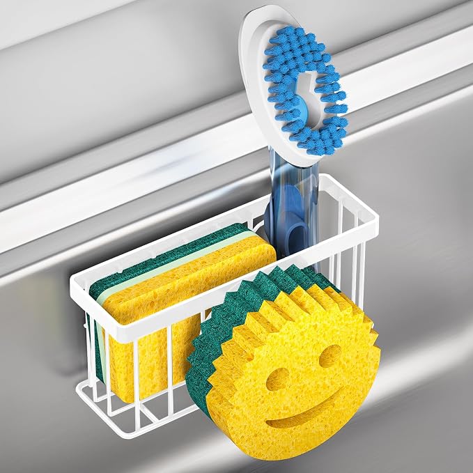 MURLONG Sponge Holder Smiley Face, Sink Caddy, Kitchen Organizer by MURLONG