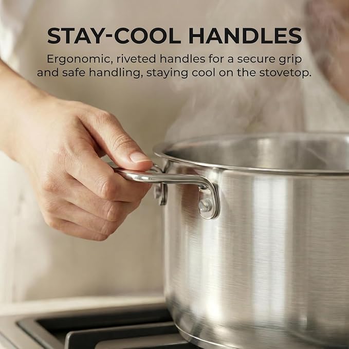 SUNHOUSE 18/8 Stainless Steel Stock Pot - Image 6