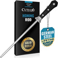 Cutluxe Honing Rod, Professional Knife Sharpener Rod – 10" Honing Steel – by Cutluxe