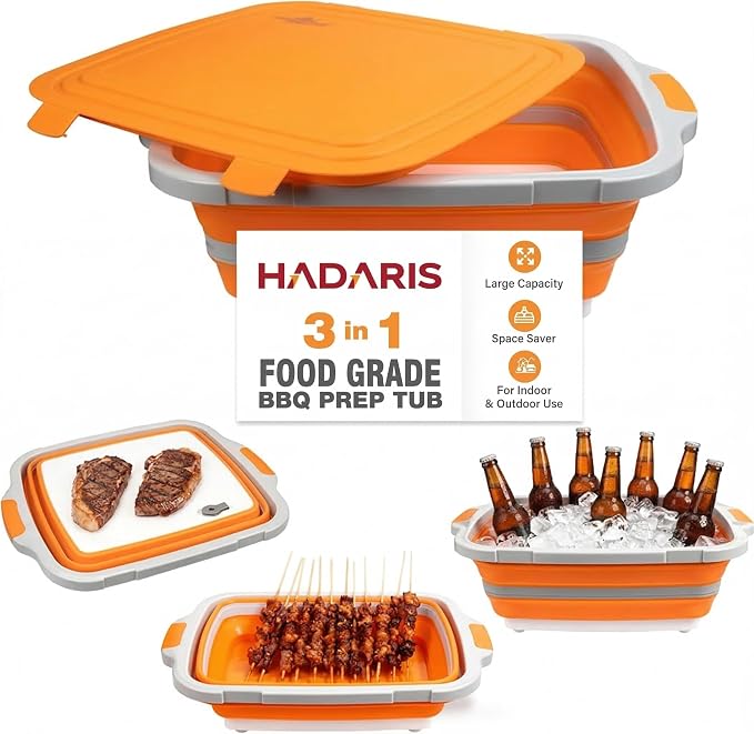 All-in-One Collapsible BBQ Prep Tub by Unknown