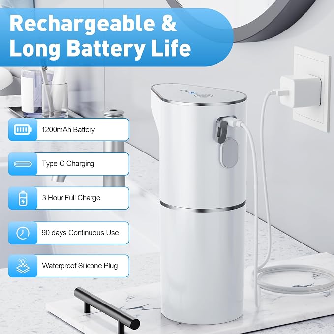 Fantictas Automatic Soap Dispenser, Touchless Hand Wall Mount Rechargeable 3 - Image 2
