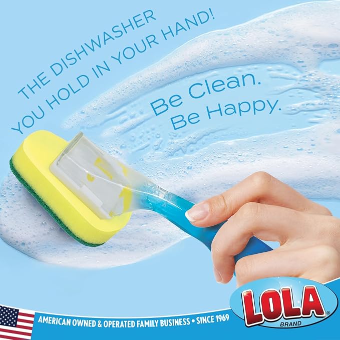 LOLA Soap Dispenser Dish Wand Sponge Head Refills, 12 Pack, Super Absorbent - Image 7