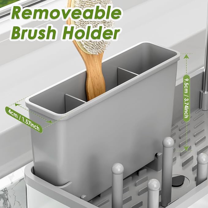 Ewaiira Stainless Steel Sink Caddy, Sponge Holder - Image 9