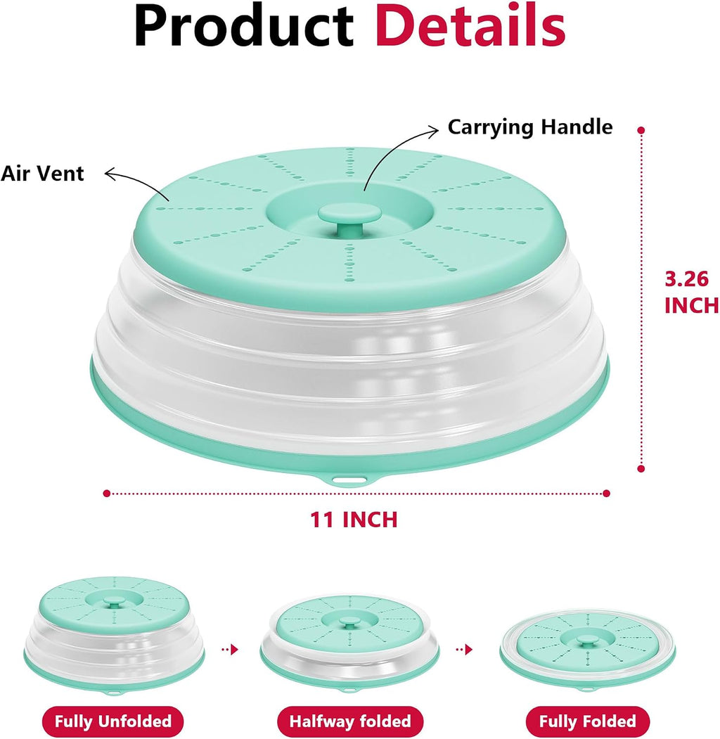 WVM Microwave Splatter Cover Vented for Food with Hook Hole, Splatter