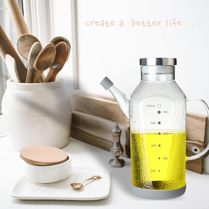 High Borosilicate Glass Oil Bottle-Olive Oil Dispenser - Image 3