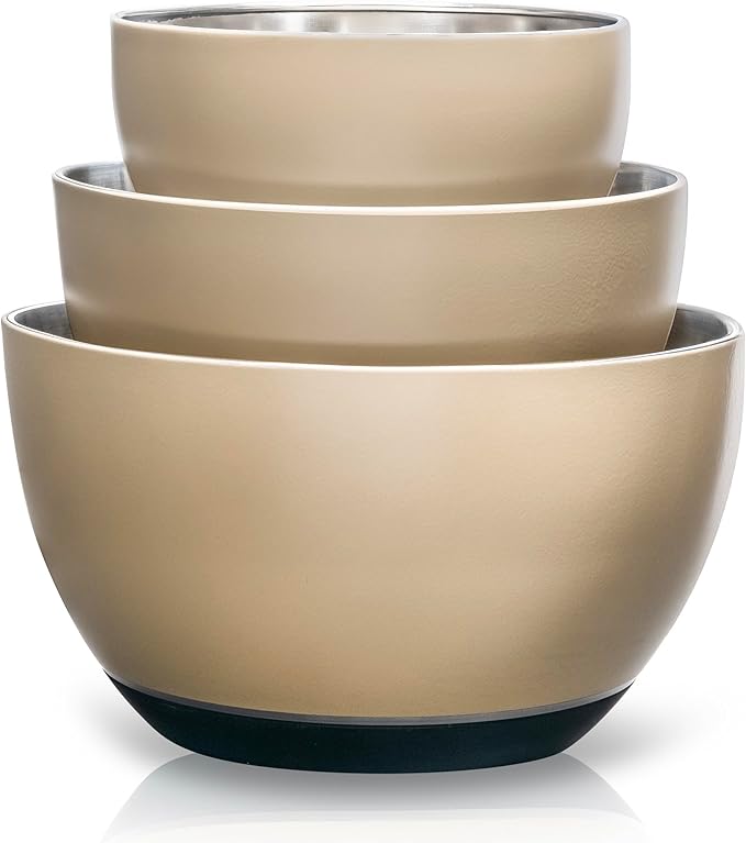WHYSKO Stainless Steel Mixing Bowls Set of 3 by WHYSKO
