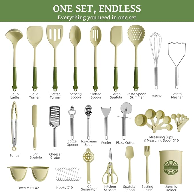 Kikcoin 43Pcs Kitchen Utensils Set - Image 2