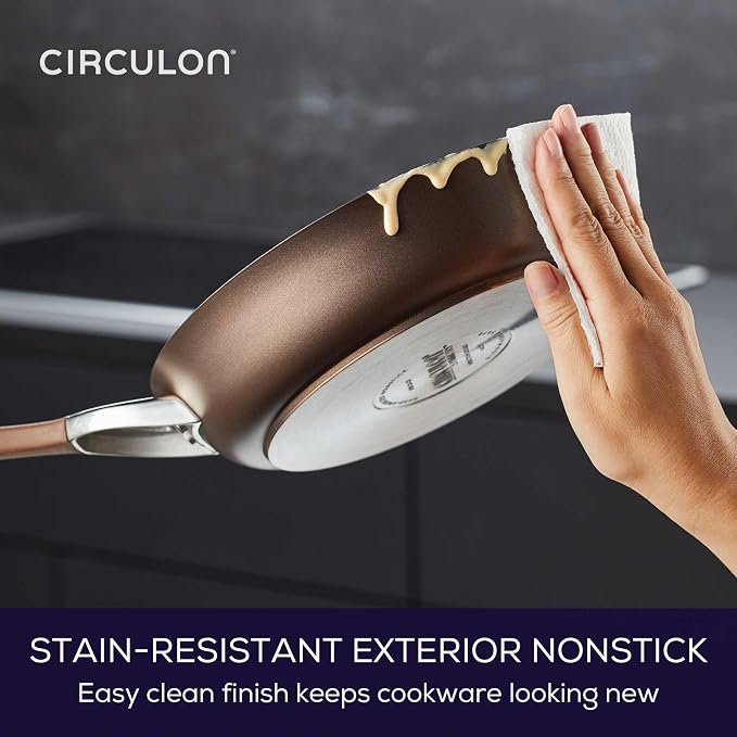 Circulon Symmetry Dishwasher Safe Hard Anodized Nonstick Cookware Pots and Pans - Image 4